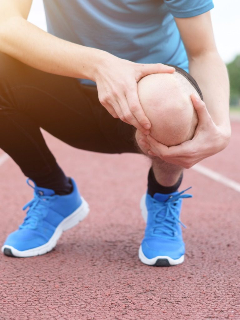Knee pain cause by a sports injury